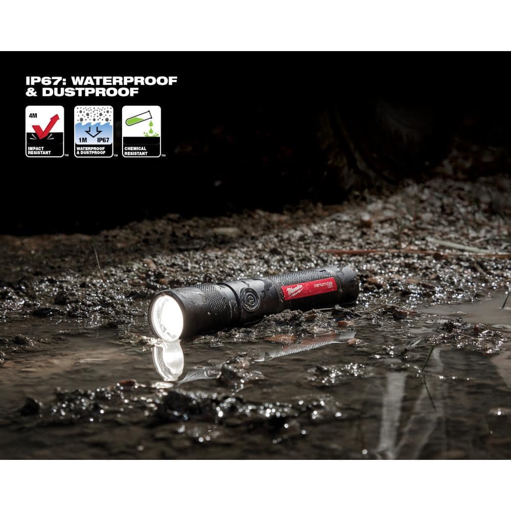 1100 Lumens LED USB Rechargeable Twist Focus Flashlight - Hercitys