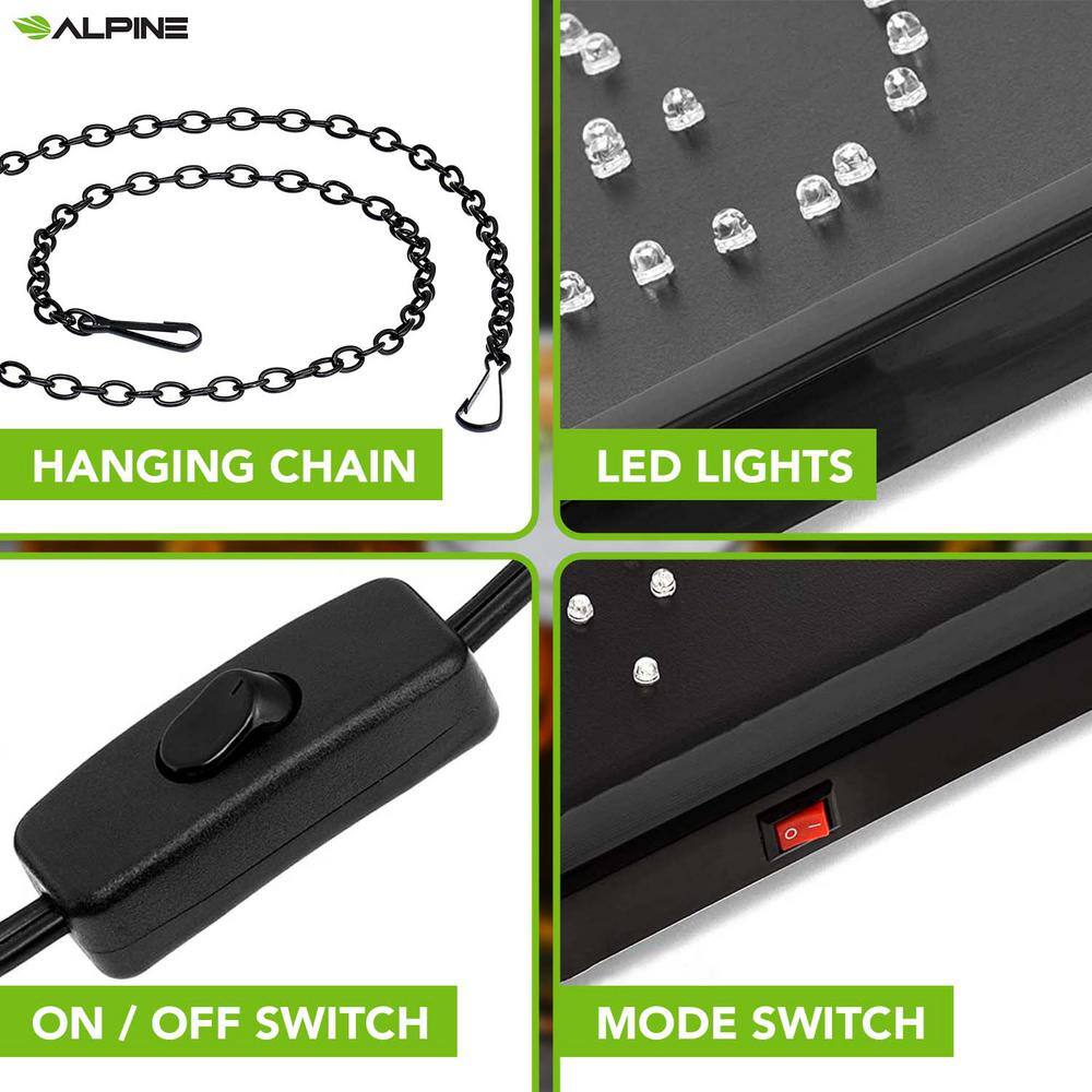 19 in. x 10 in. LED Rectangular Beer Sign with 2 Display Modes (2-Pack) - Hercitys