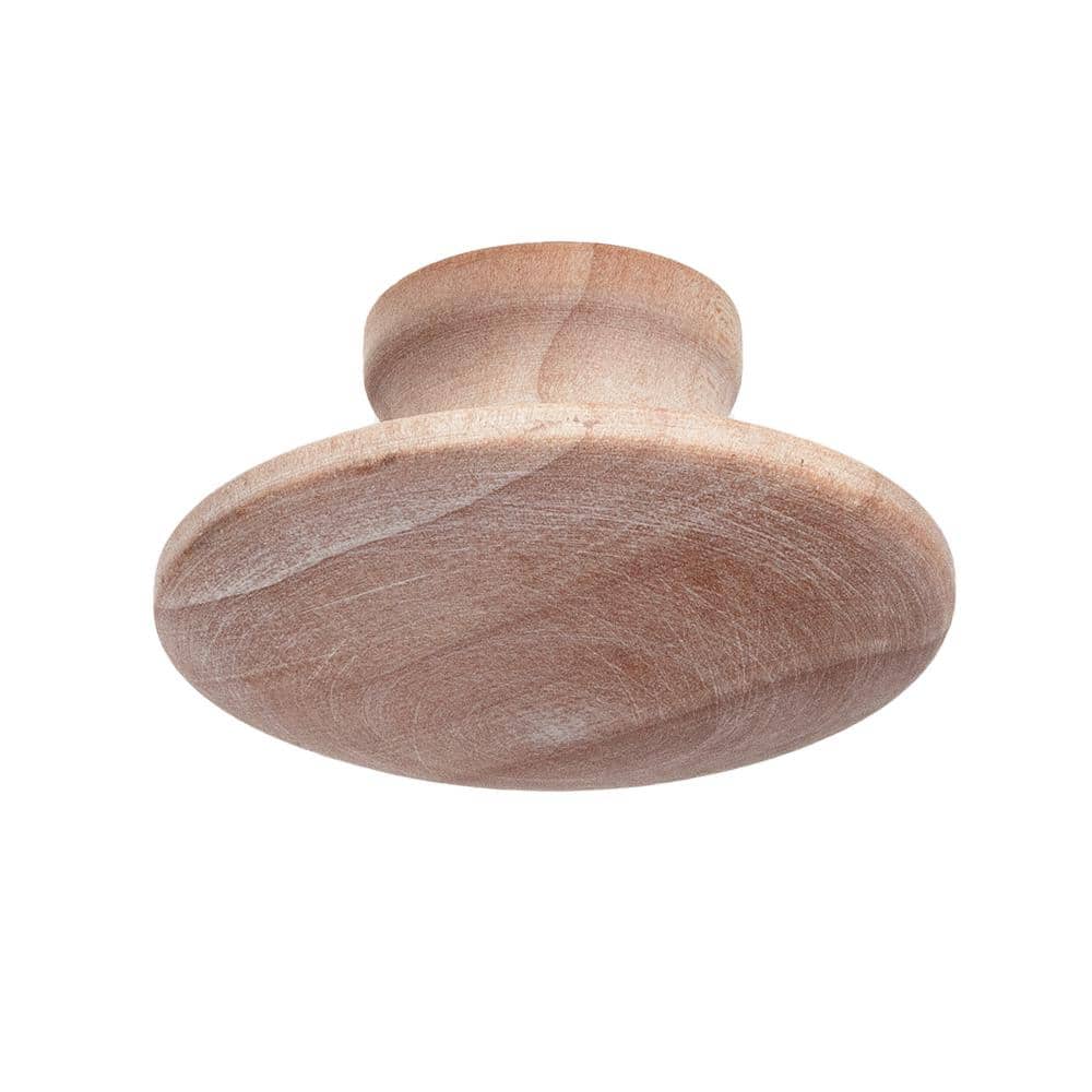 10-Pack Unfinished Birchwood 1-13/16 in. (46 mm) Casual Round Cabinet Knob - Hercitys