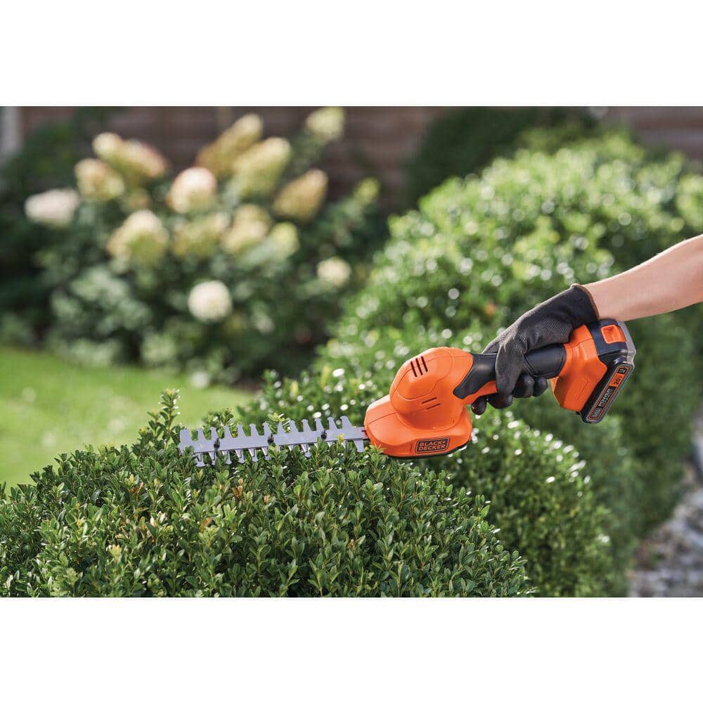 20V MAX 8 in. Hedge Trimmer with Interchangable 8 in. Shear Blade Kit with (1) 1.5 Ah Battery and Charger - Hercitys