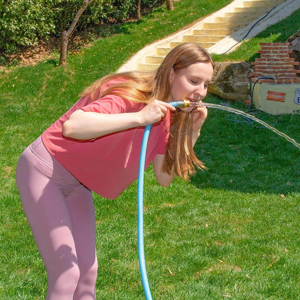 5/8 in. x 25 ft. Drinking Water Safe, 5/8 in. RV Water Hose w/ 3/4 in. Solid Brass Fittings, Flexible and Light-Weight, - Hercitys