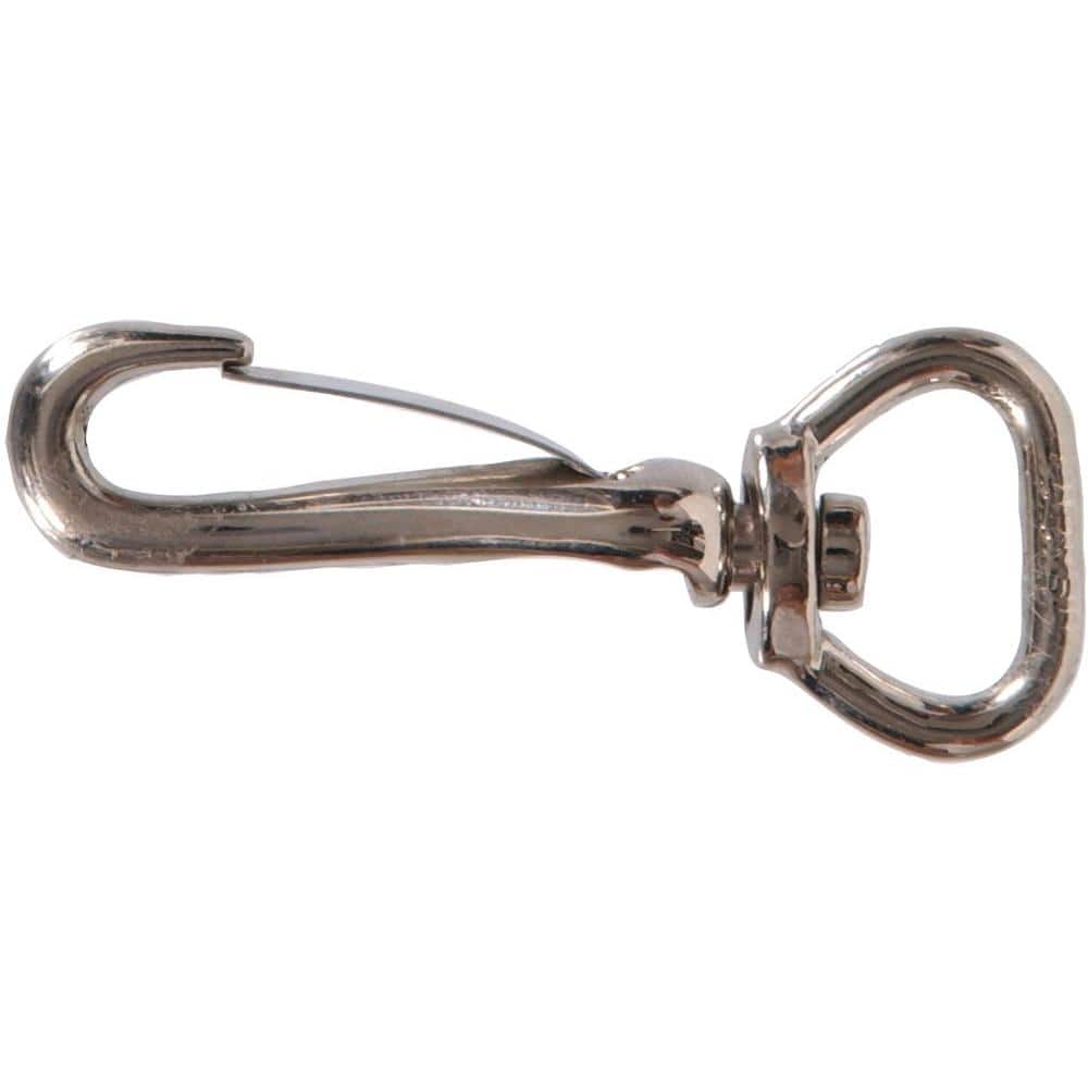 3/4 x 2-3/4 in. Spring Snap with Strap Swivel Eye and Nickel Plated (10-Pack) - Hercitys