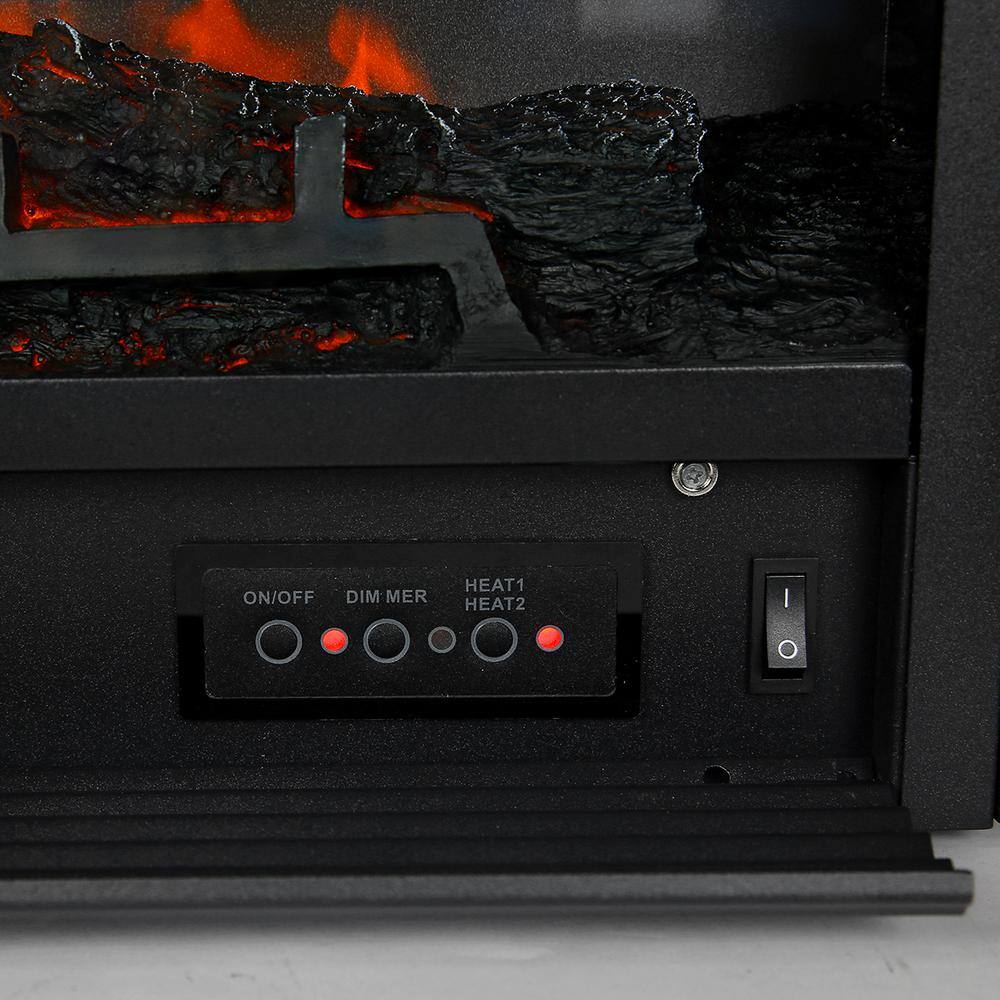 28.5 in. W 5,200 BTU Embedded Electric Fireplace Insert Heater with Remote Control in Black - Hercitys