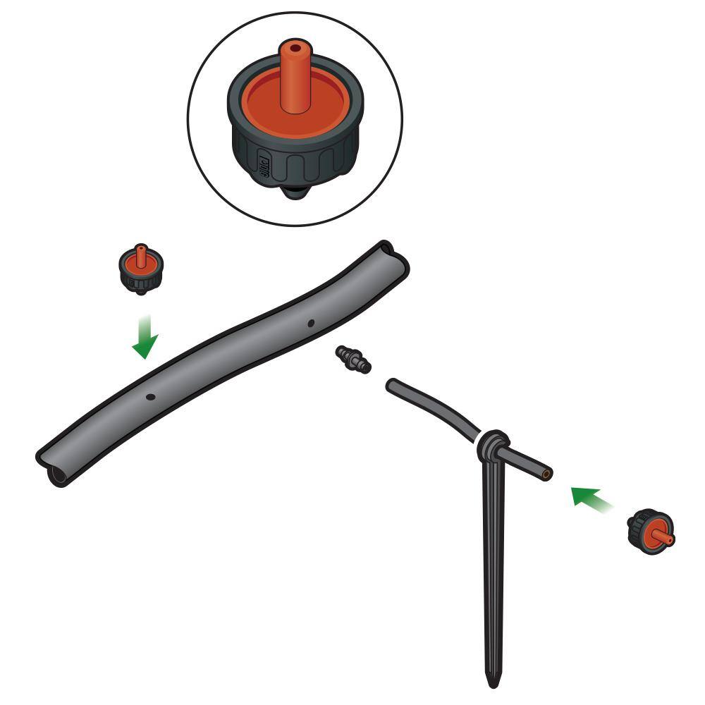 4 GPH Pressure Compensating Dripper (100-Pack) - Hercitys