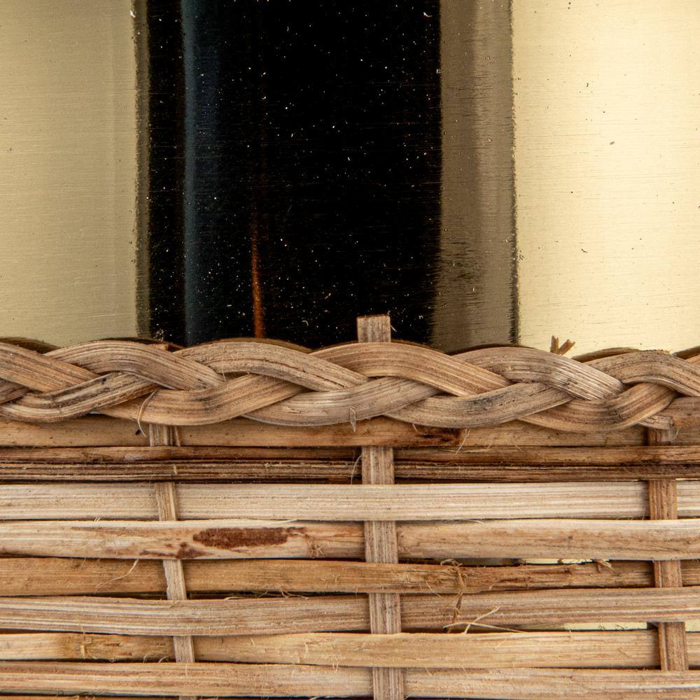 3-Quart Gold Rattan and Steel Ice Bucket - Hercitys