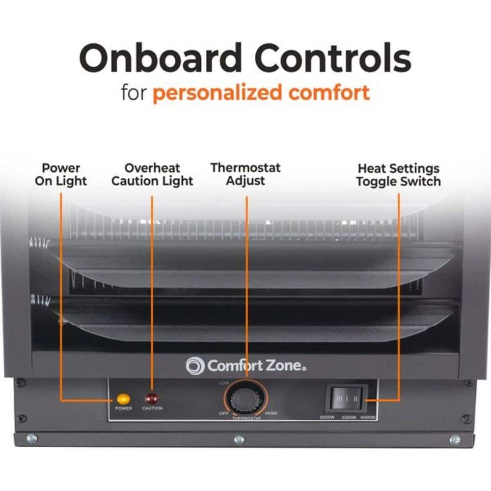 17065 BTU Industrial Fan Heaters Electric Furnace with Wide Air Distribution - Hercitys