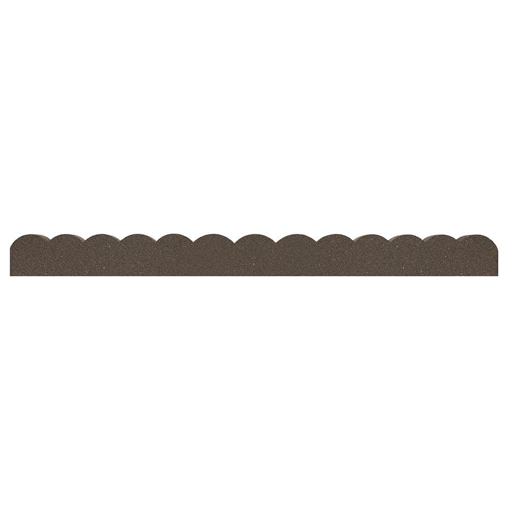 47 in. x 2 in. x 4 in. Brown Scalloped Rubber Garden Edging - Hercitys