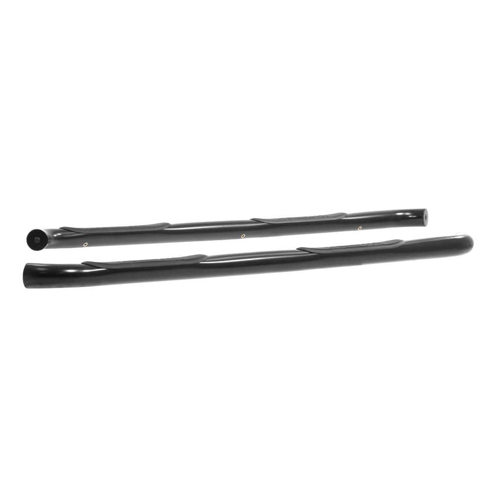 3-Inch Round Black Steel Nerf Bars, No-Drill, Select Chevrolet Silverado, GMC Sierra 1500, 2500, 3500 HD - Hercitys