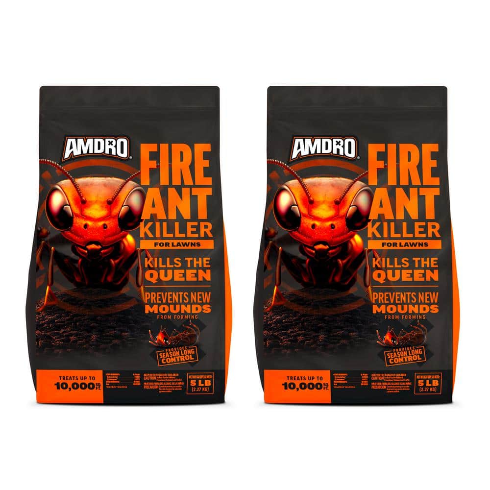 5 lb. 10,000 sq. ft. Outdoor Fire Ant Killer Yard Treatment Granule Bait with 3-Month Control (2-Pack) - Hercitys