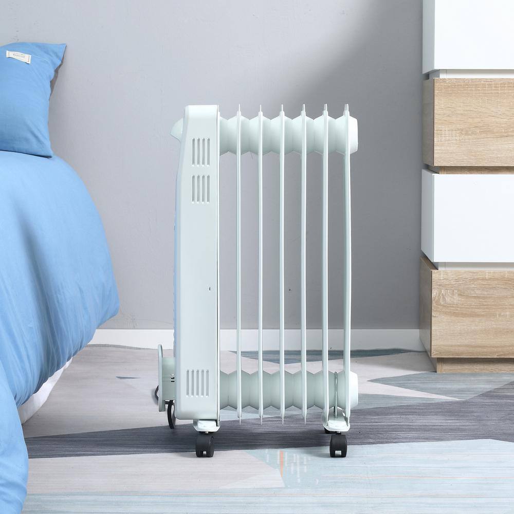 1500W Electric Ceramic Space Heater, Freestanding 161 Sq. ft. Heater with 3 Modes, Timer, and Remote, White - Hercitys