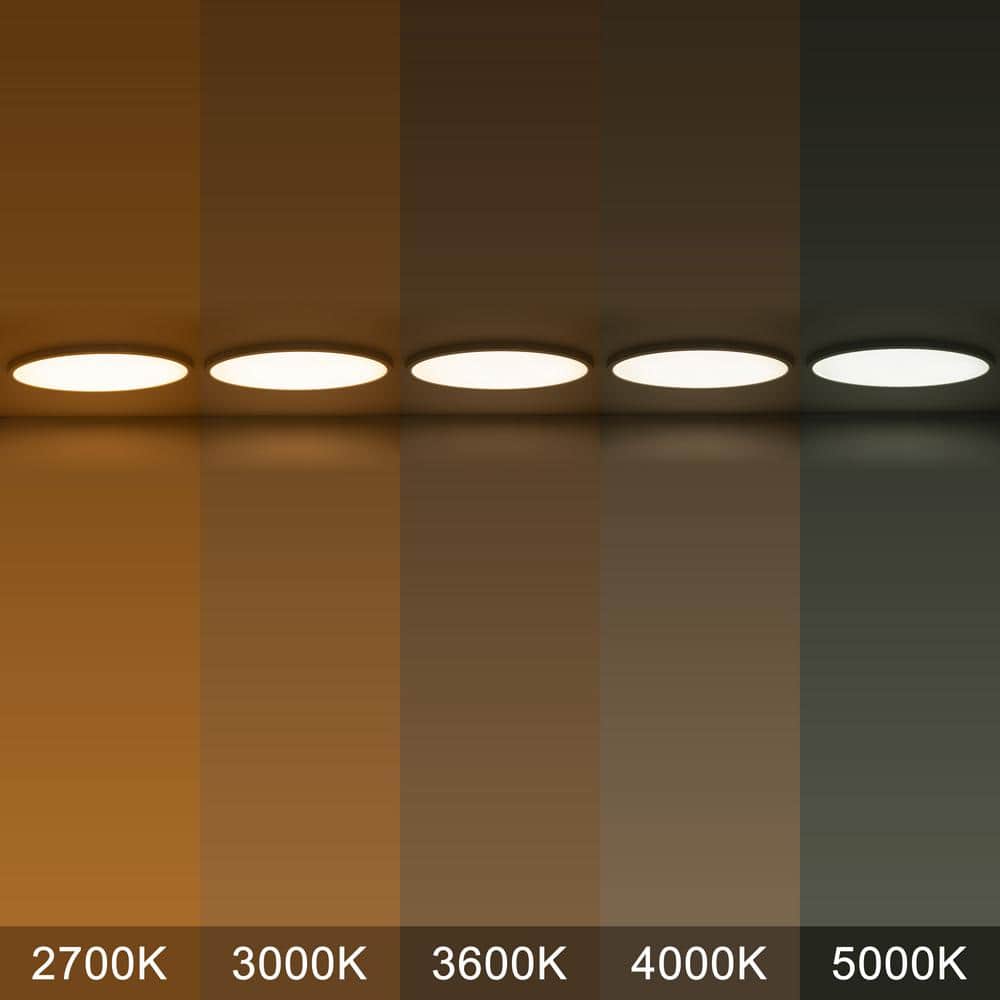 32 in. White Modern Dimmable LED Ceiling Light Flush Mount with Selectable 2700K/3000K/3500K/4000K/5000K(1-Pack) - Hercitys