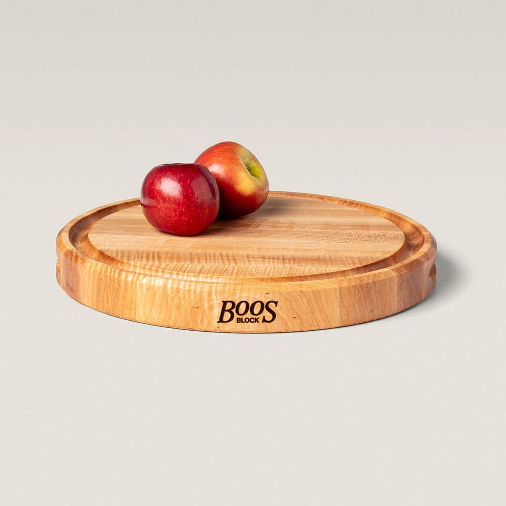 15 in. x 15 in. Round Wood Edge Grain Cutting Board - Hercitys