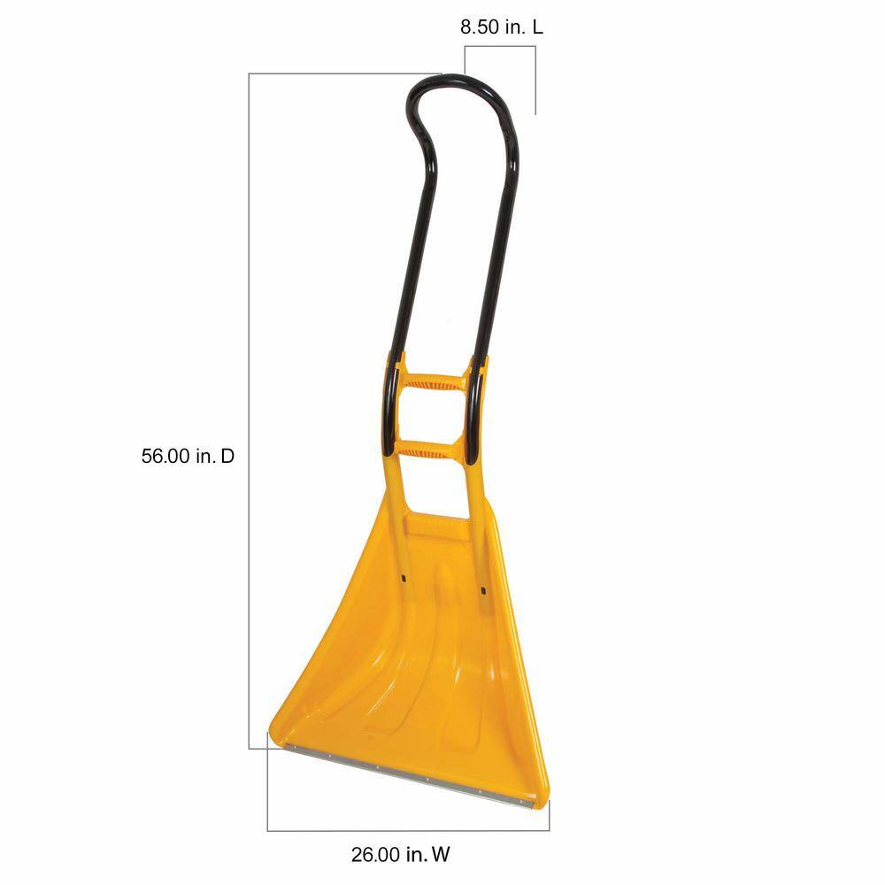 43 in. Aluminum Handle 26 in. Poly Blade SnoBoss Snow Shovel - Hercitys