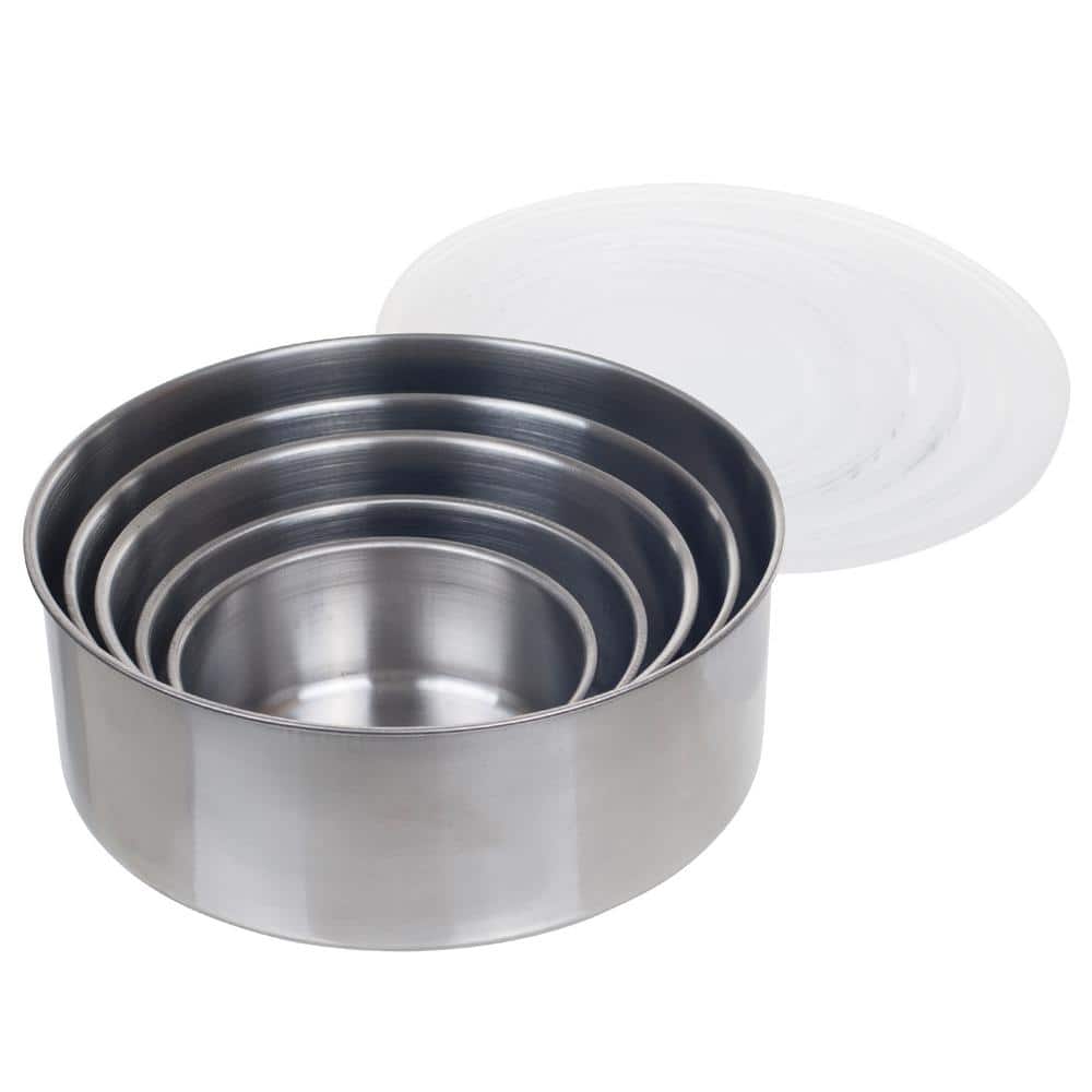 5-Piece Stainless Steel Bowl Set with Lids - Hercitys