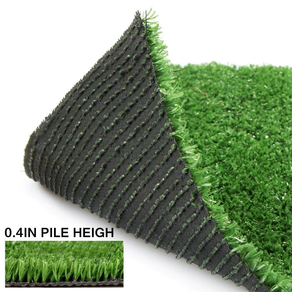 0.4in Pile Height 7 ft. x 15 ft. Green Artificial Grass Turf - Hercitys