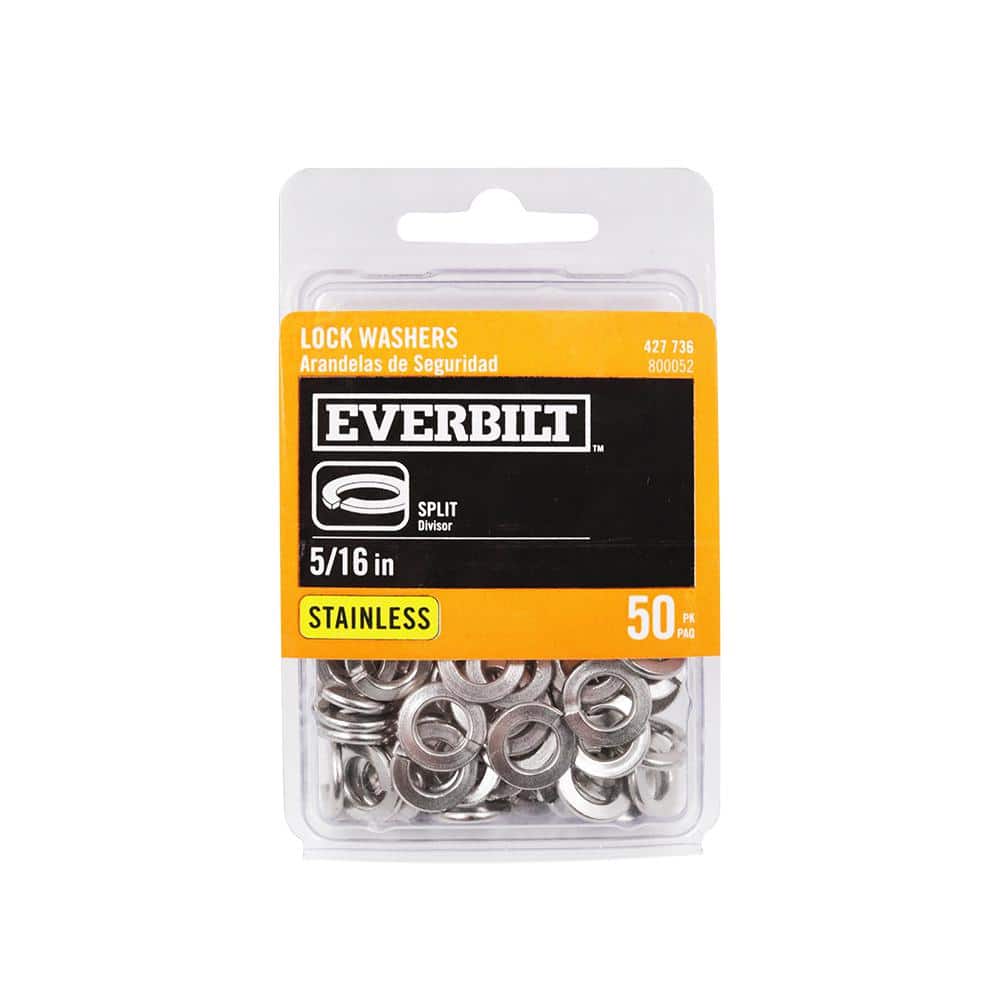 5/16 in. Stainless Steel Lock Washer (50-Pack) - Hercitys