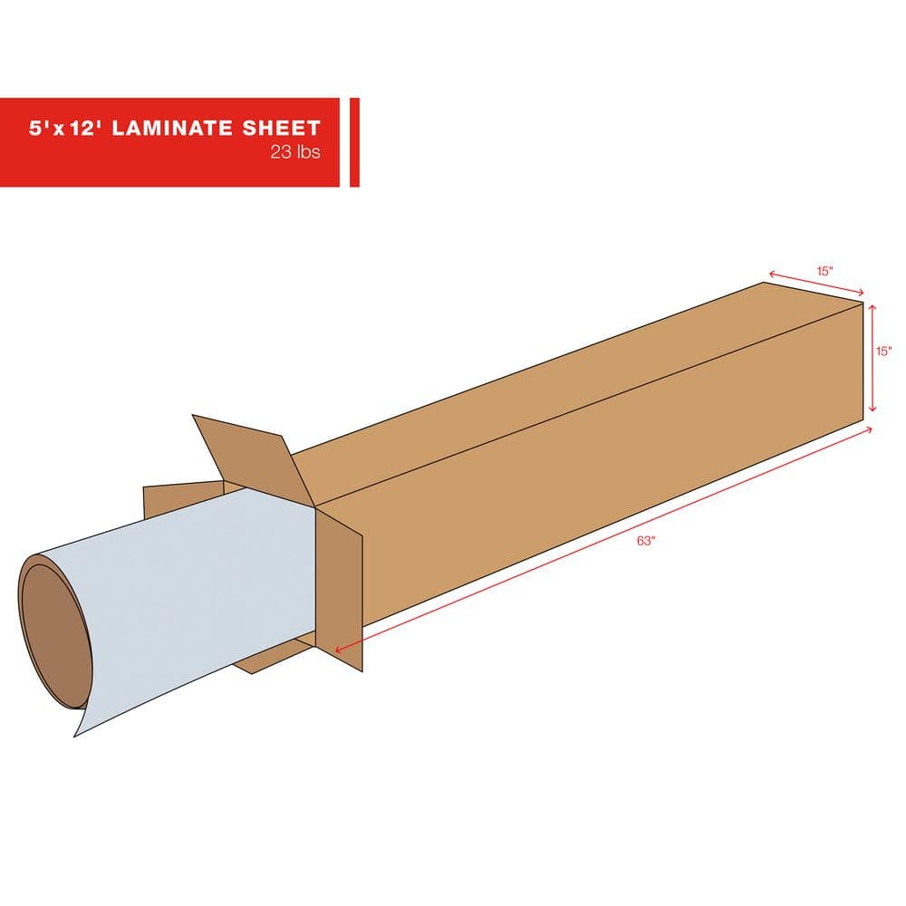 5 ft. x 12 ft. Laminate Sheet in Mineral Jet with Matte Finish - Hercitys