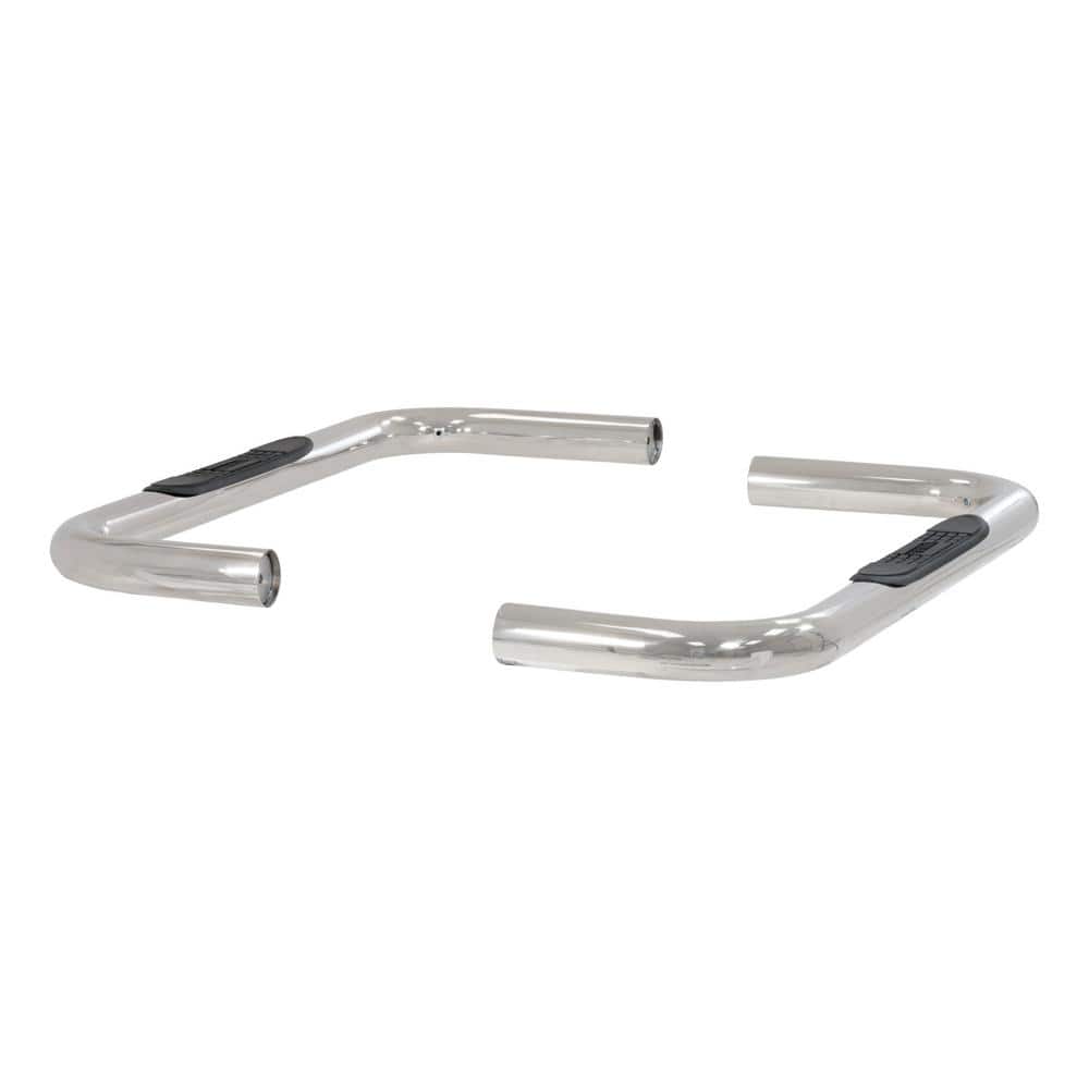 3-Inch Round Polished Stainless Steel Nerf Bars, No-Drill, Select Ford Bronco, F-150 - Hercitys