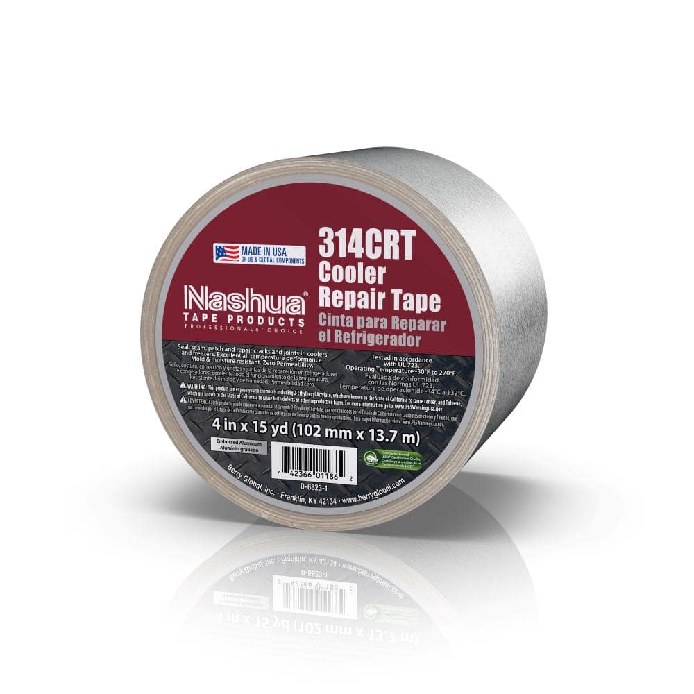 4 in. x 15 yds. 314CRT Cooler Repair- Silver Duct Tape - Hercitys