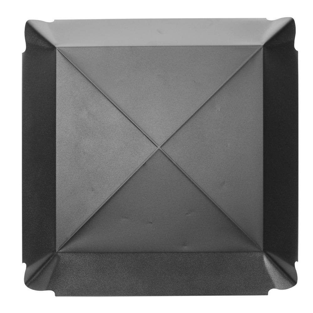 12 in. Round Slip-In Welded Leg Single Flue Chimney Cap in Black Galvanized Steel - Hercitys