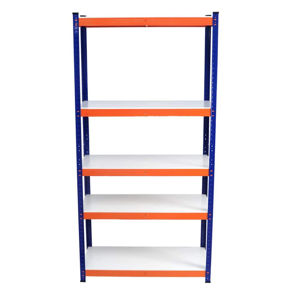 5-Tier 2920 lbs. Orange Adjustable Heavy Duty Steel Storage Garage Shelving Unit (35.4 in. W x 70.8 in. H x 15.7 in. D) - Hercitys