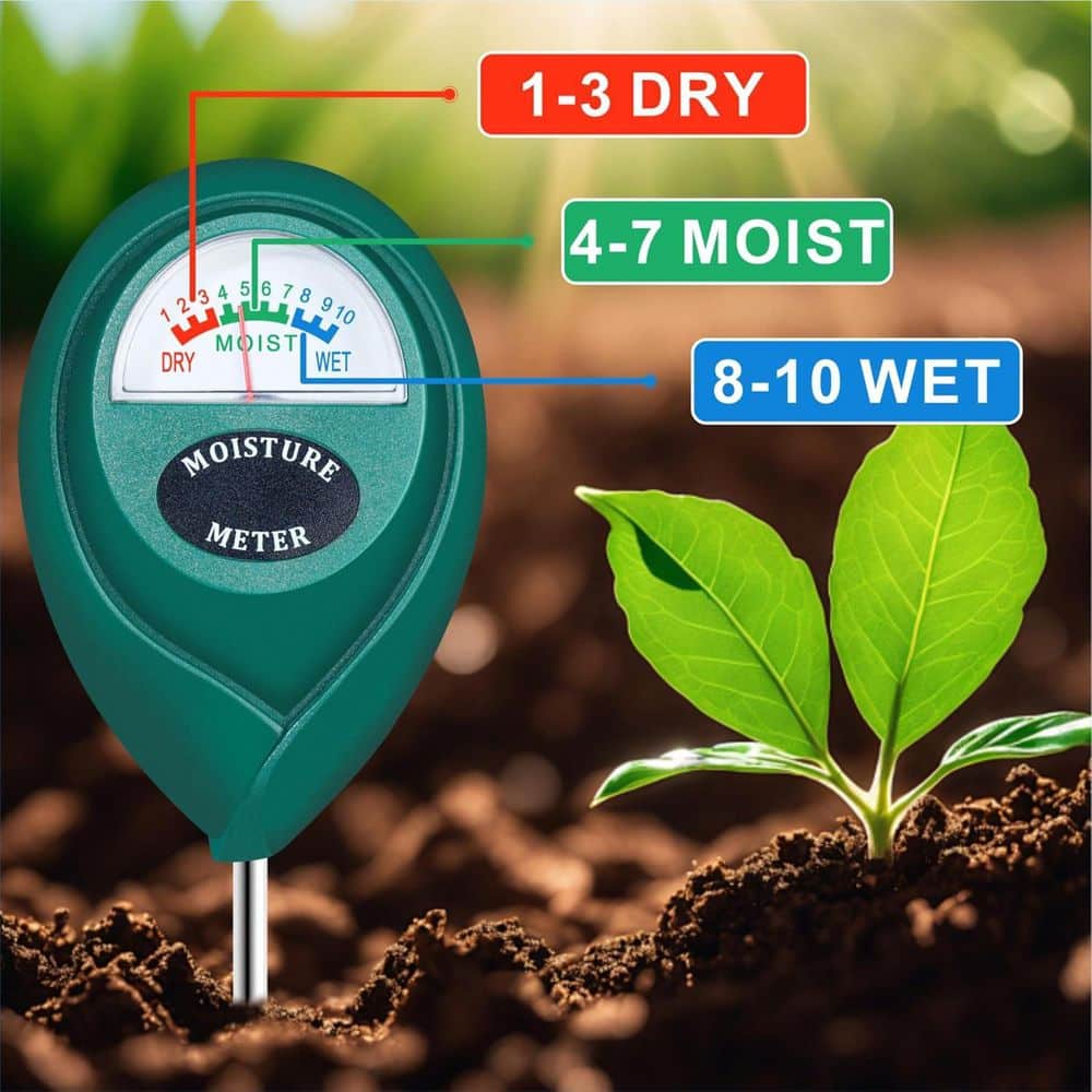15.8 in. Long Probe Soil Moisture Meter Deep Use Hygrometer Sensor for Indoor Outdoor Plants, Garden, Large Pots,Farming - Hercitys