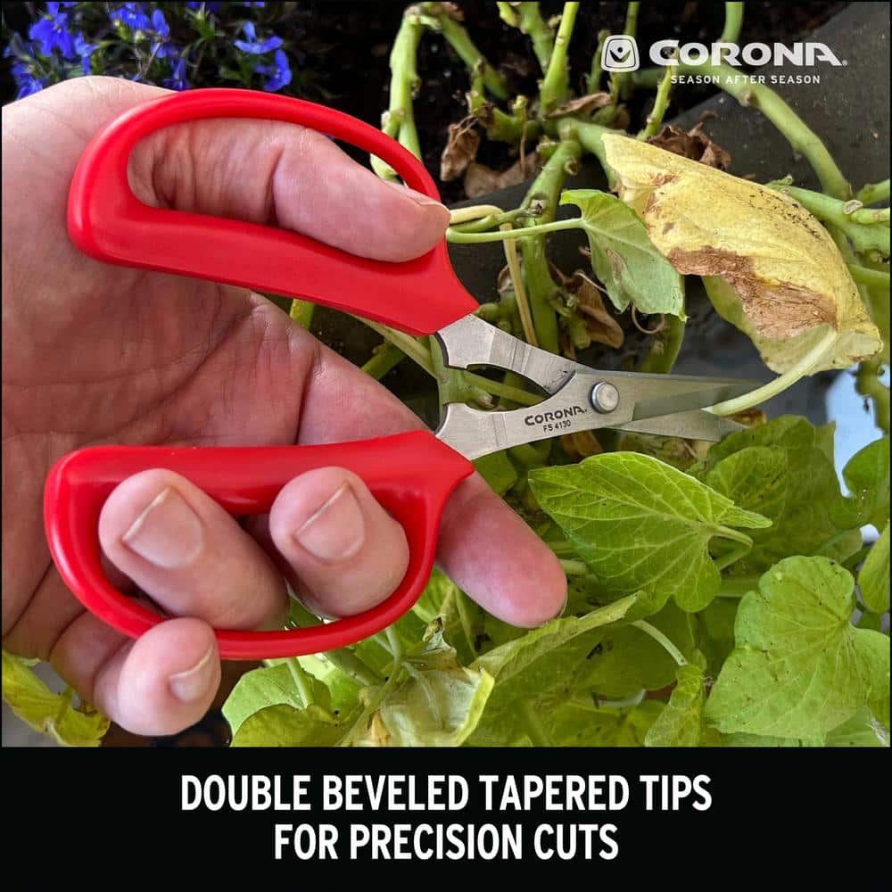 2 in. Stainless Steel Blade with Lightweight Red Handles Hydroponic Scissors - Hercitys