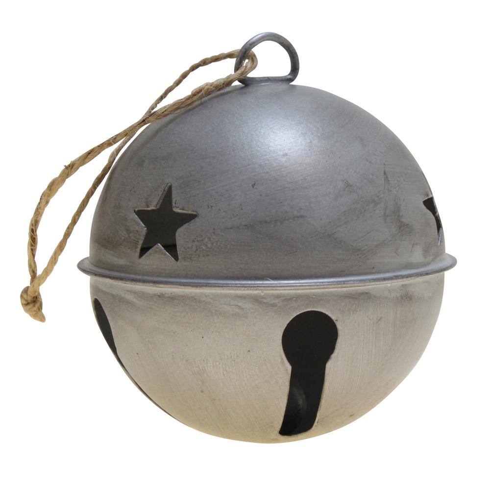 3.35 in. Green, Red and Silver Assortment Metal Jingle Bell Christmas Ornament (6-Pack) - Hercitys