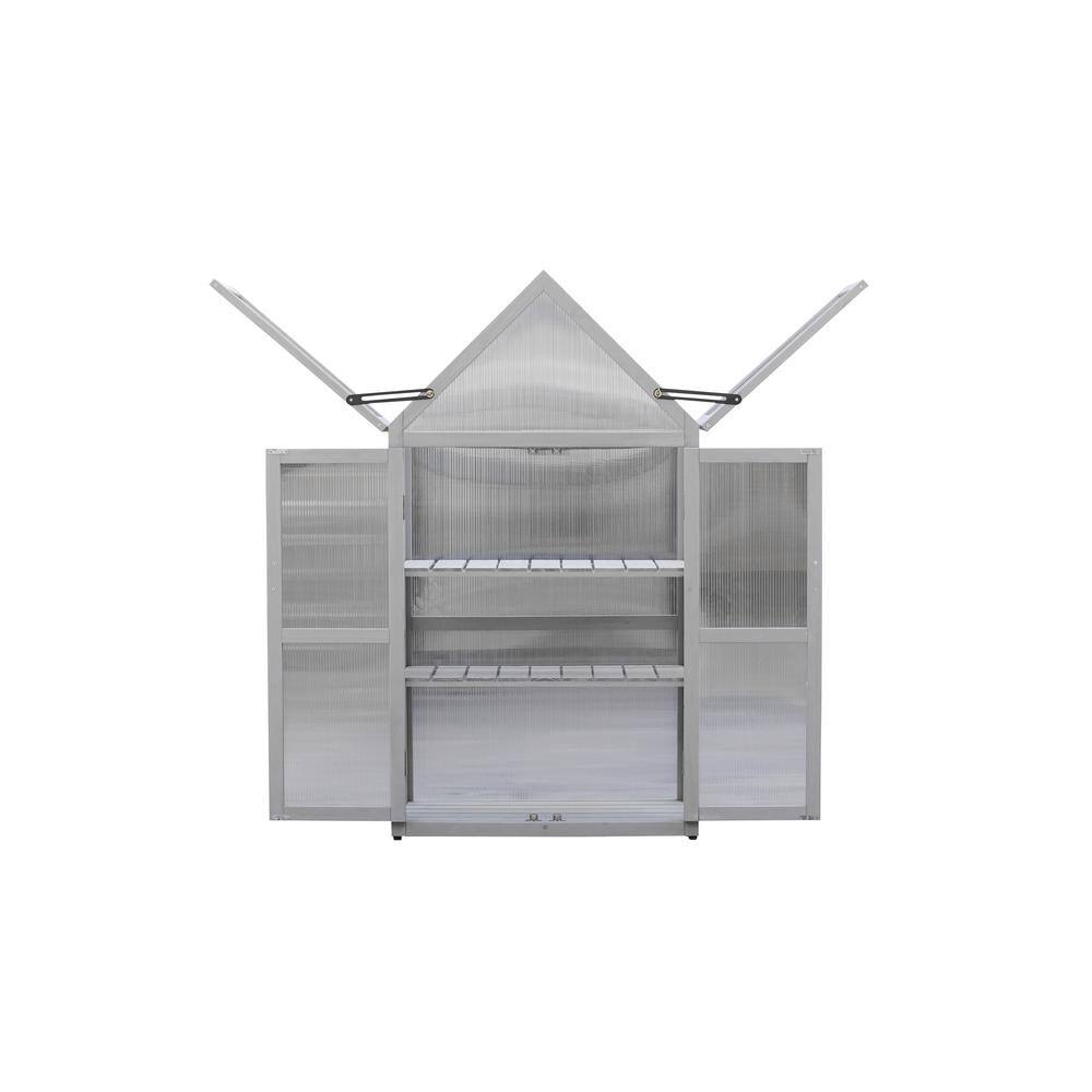 27 in. W x 16 in. D x 52 in. H Small Greenhouse, Tiered Plant Stand - Hercitys