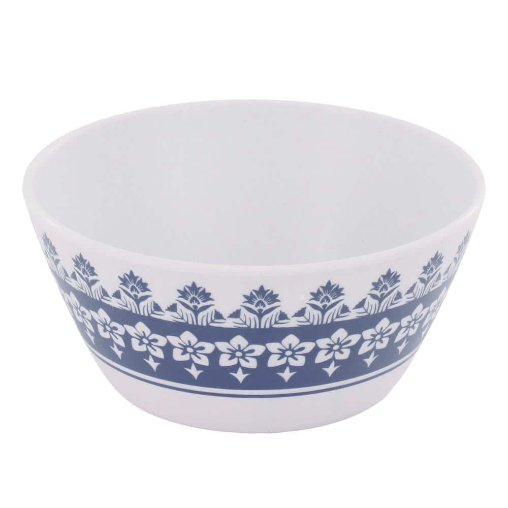 12 Piece Round Bamboo Fiber Dinnerware Set in Blue - Hercitys