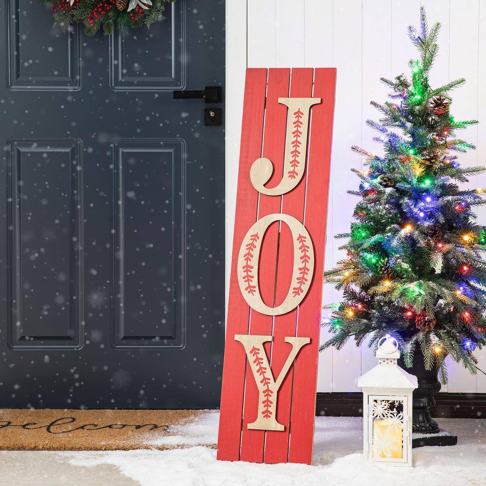 42 in. H Christmas Wooden Joy Porch Sign (2 Function) - Hercitys