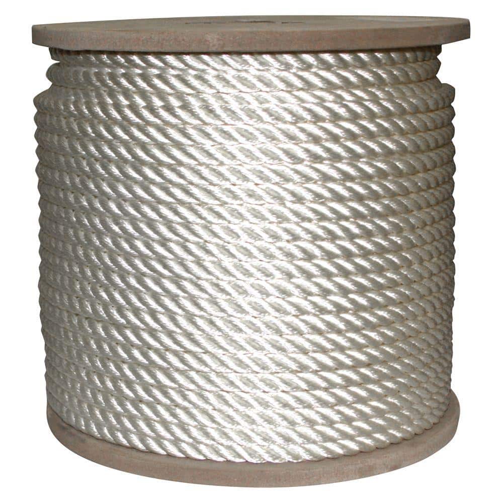 1/2 in. x 400 ft. Twisted Nylon Rope White - Hercitys