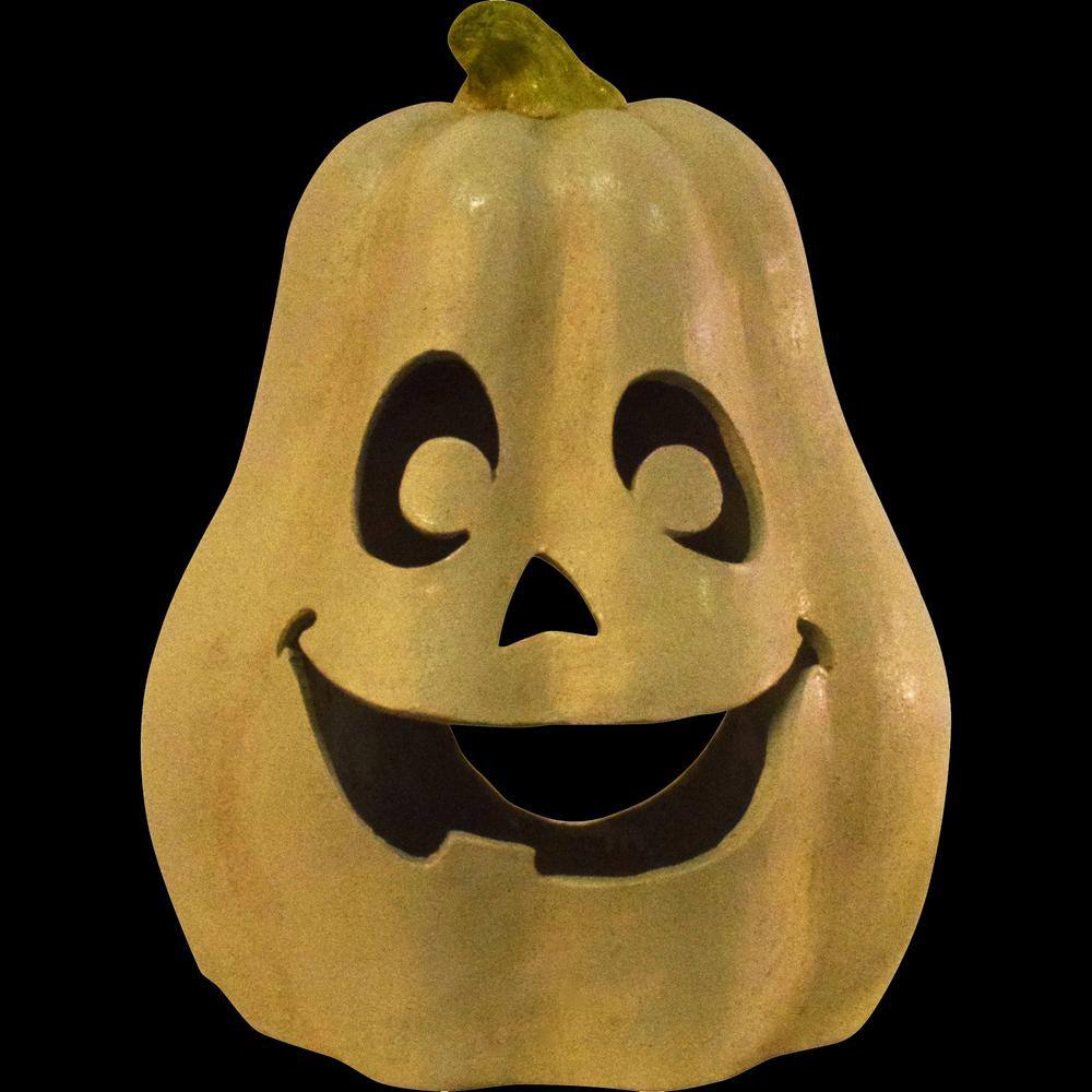 14 in. H x 10.5 in Dia Jack-O-Lantern, Light Orange - Hercitys