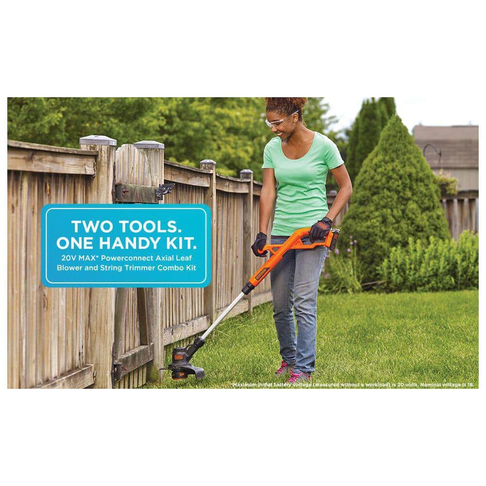 20V MAX Lithium-Ion String Trimmer and Blower Combo Kit with (1) 2.0 Ah Battery and Charger - Hercitys