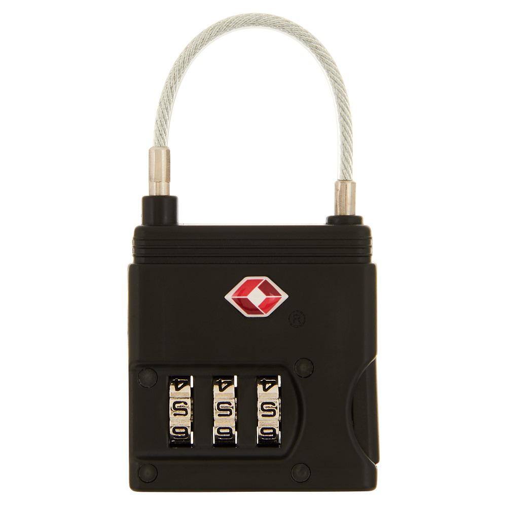 25 mm Combination Padlock TSA Lock with Cable - Hercitys