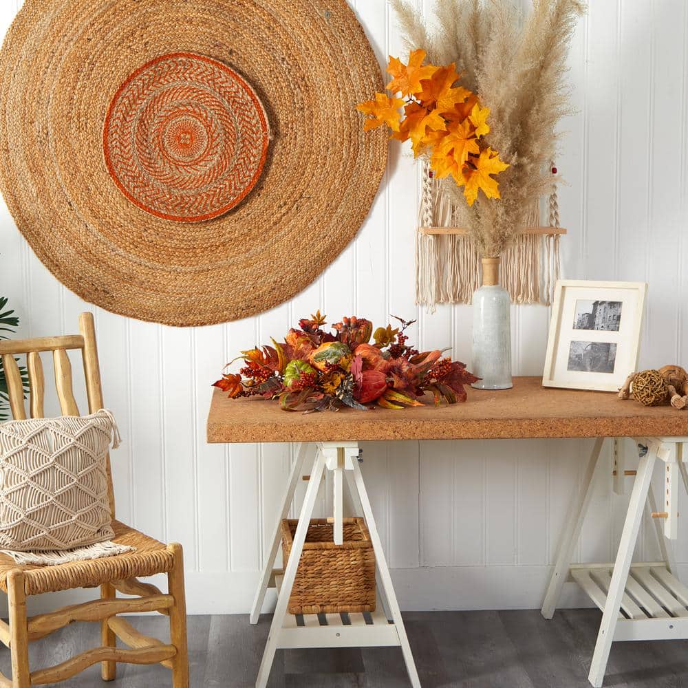 26 in. Harvest Artificial Foliage Centerpiece - Hercitys