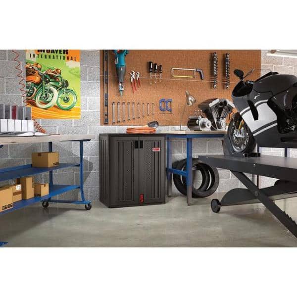 30 in. W x 36 in. H x 20.25 in. D Plastic Freestanding Garage Base Cabinet in Slate - Hercitys