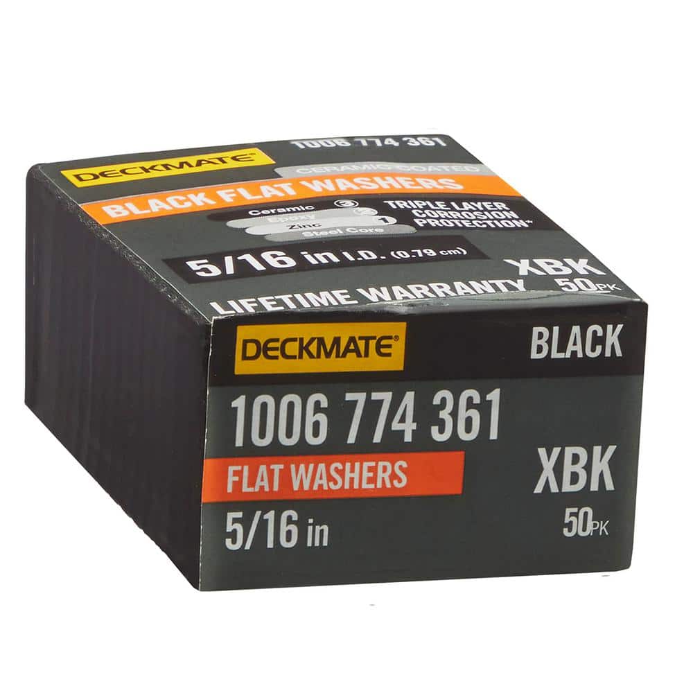 5/16 in. Black Deck Bolt Exterior Flat Washer (50-Pack) - Hercitys