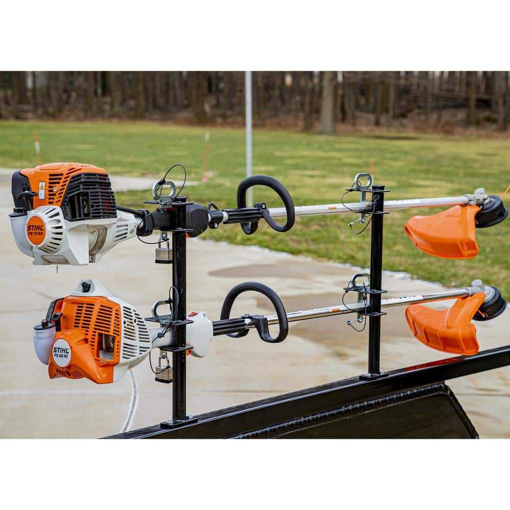2-Position Trimmer Edger Rack Holder Open Landscape Trailer - Hercitys
