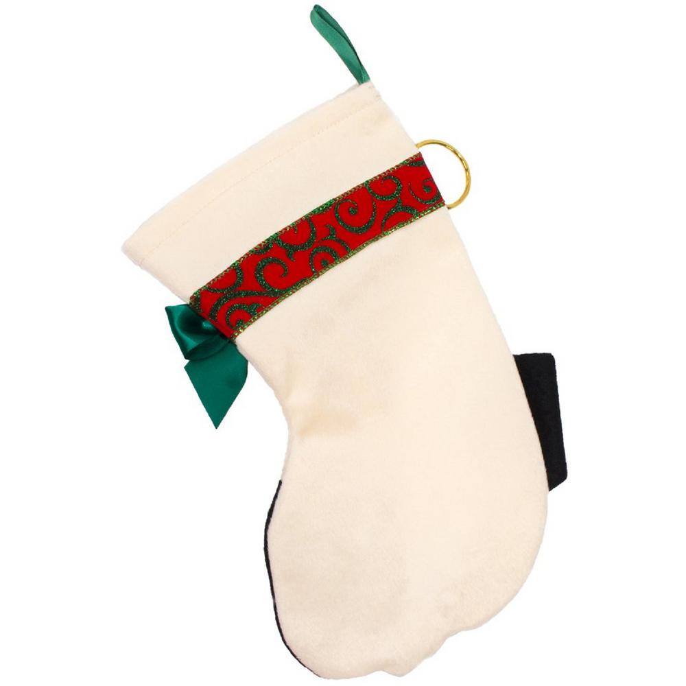 22 in. Pug Dog Faux Fur Christmas Stocking - Hercitys