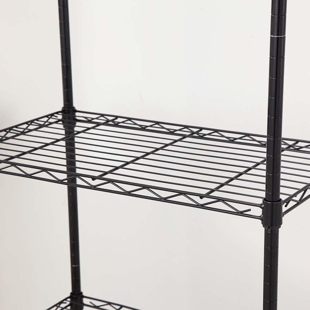 5 Tier Black Coating Utility Wire Shelving Unit 18 in. x 36 in. x 72 in. - Hercitys