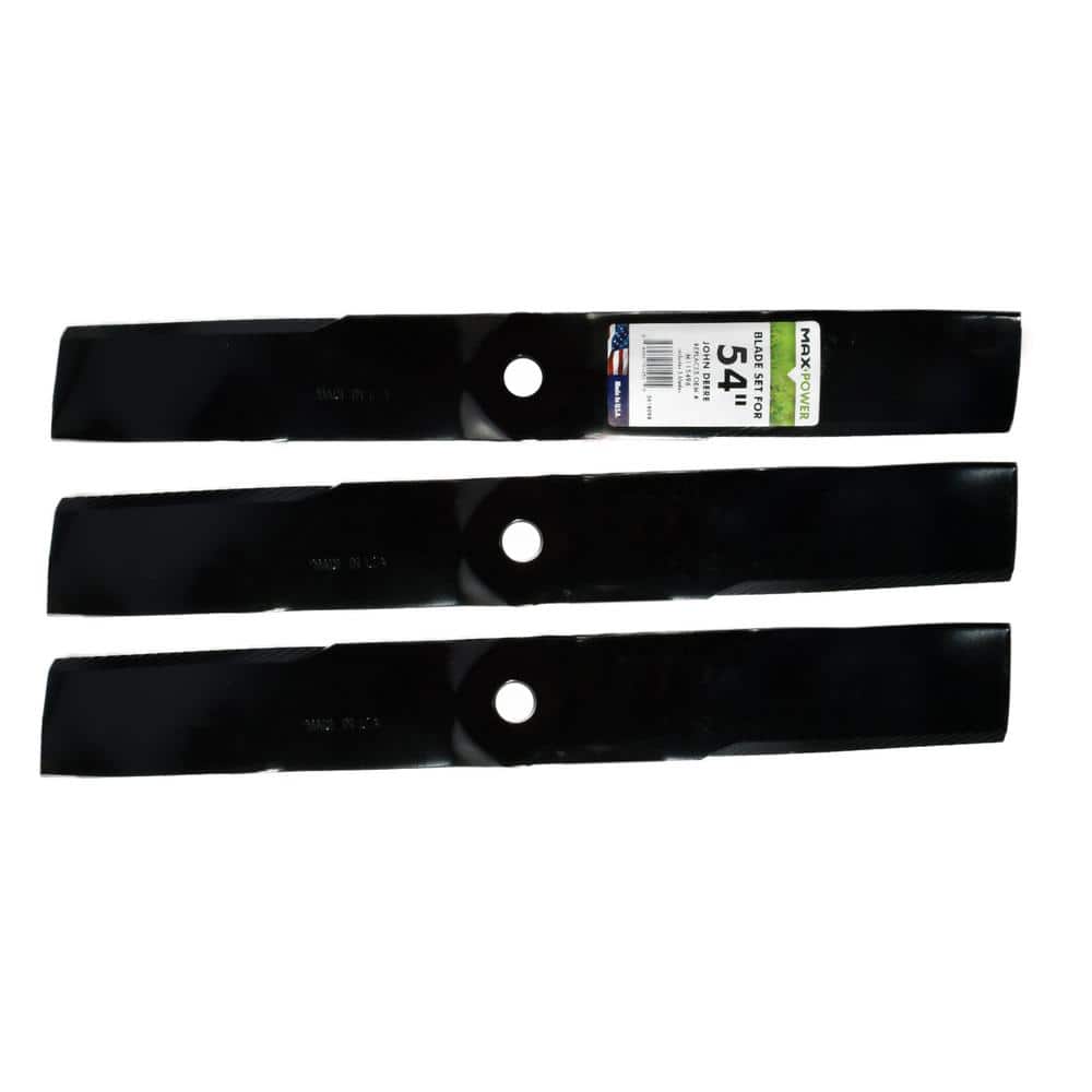3 Blade Set for Many 54 in. Cut John Deere Mowers Replaces OEM #’s M115496 and 50-4395 - Hercitys
