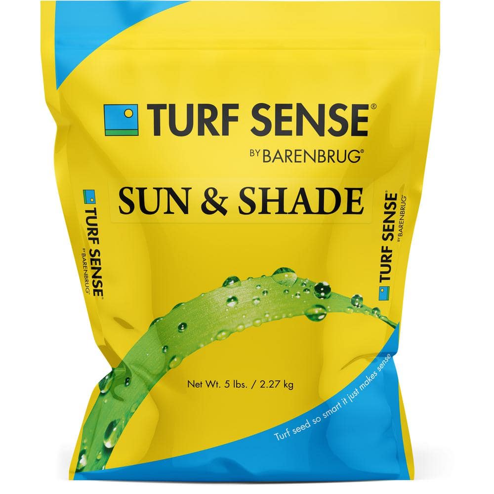5 lbs. 1,600 sq. ft. Turf Sense Sun and Shade Mix Grass Seed - Hercitys