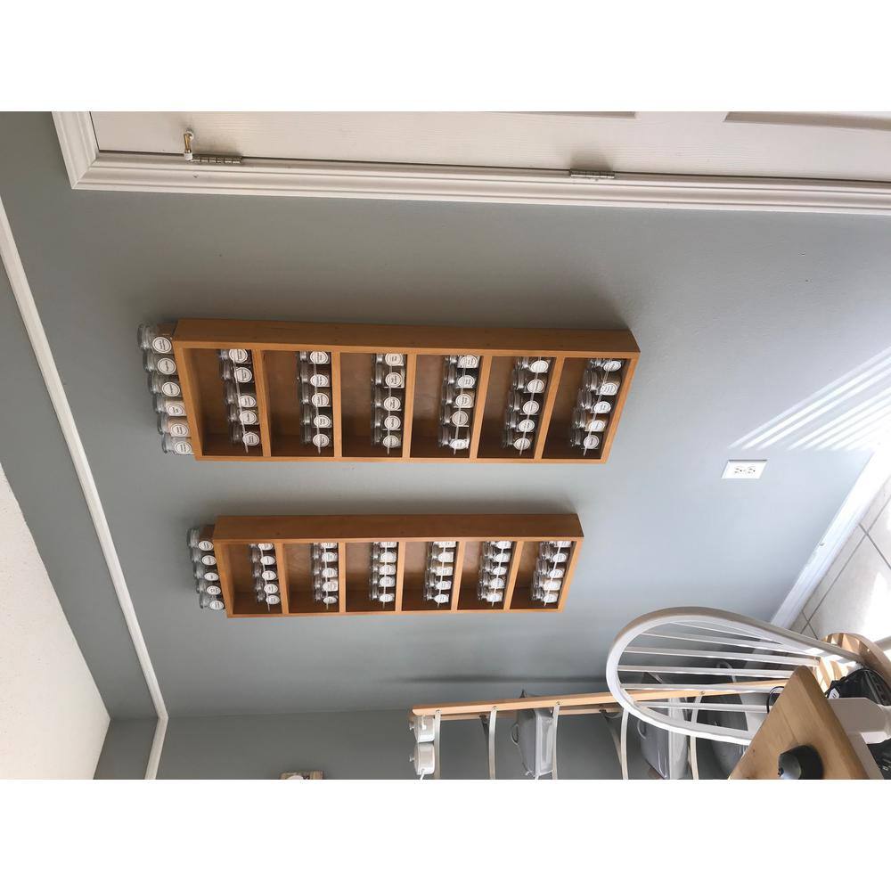 3.5 in. x 11 in. x 42 in. Malibu Unfinished Wood Spice Rack - Hercitys