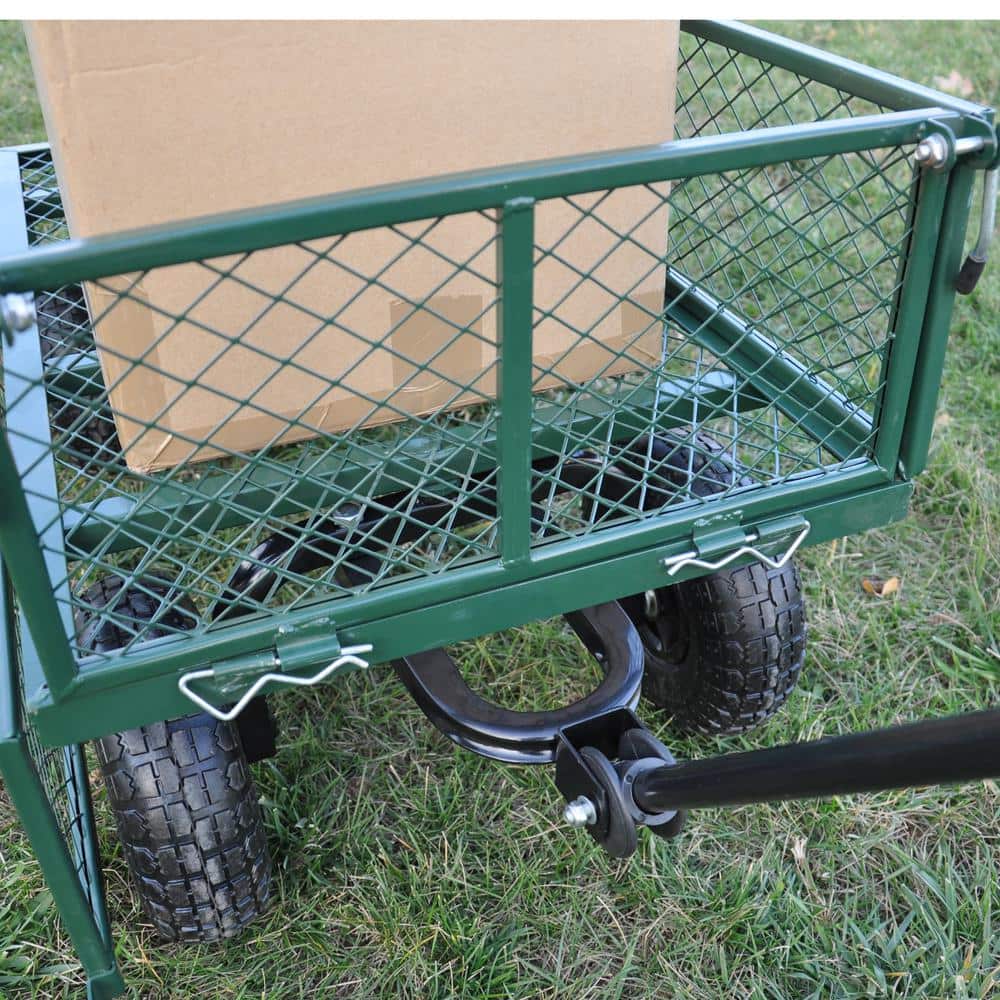 3.52 cu.ft. Mesh Metal Garden Cart - Hercitys