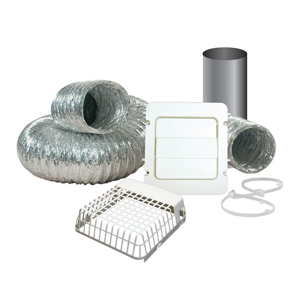 4 in. x 8 ft. Dryer Vent Kit with Guard - Hercitys