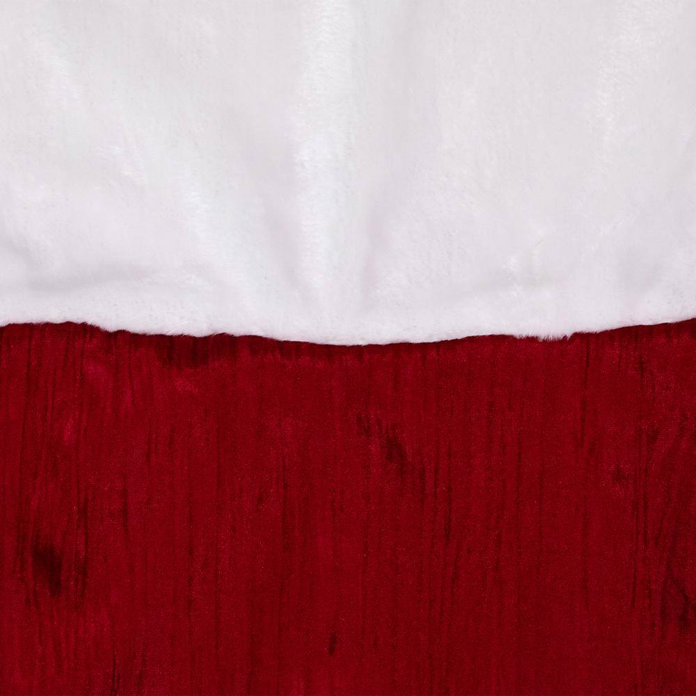 50 in. Jumbo Red Velvet Plush Christmas Stocking with Faux Fur Cuff - Hercitys
