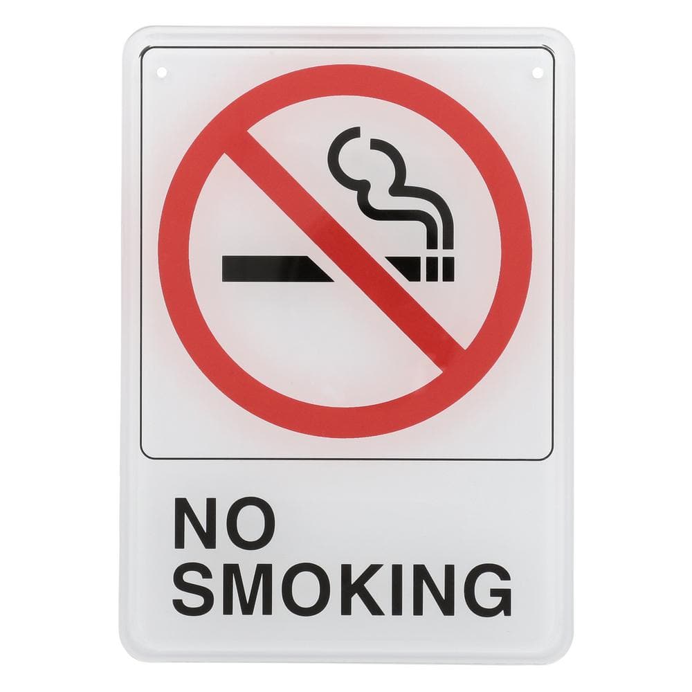 5 in. x 7 in. Plastic No Smoking Sign - Hercitys