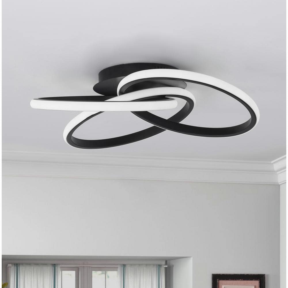 20.47 in. 1-Light Modern Linear Integrated LED Flush Mount Ceiling Lighting Fixtures - Hercitys