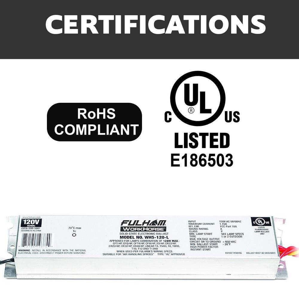 128-Watt 120-Volt Fluorescent Replacement Electronic Ballast - Hercitys